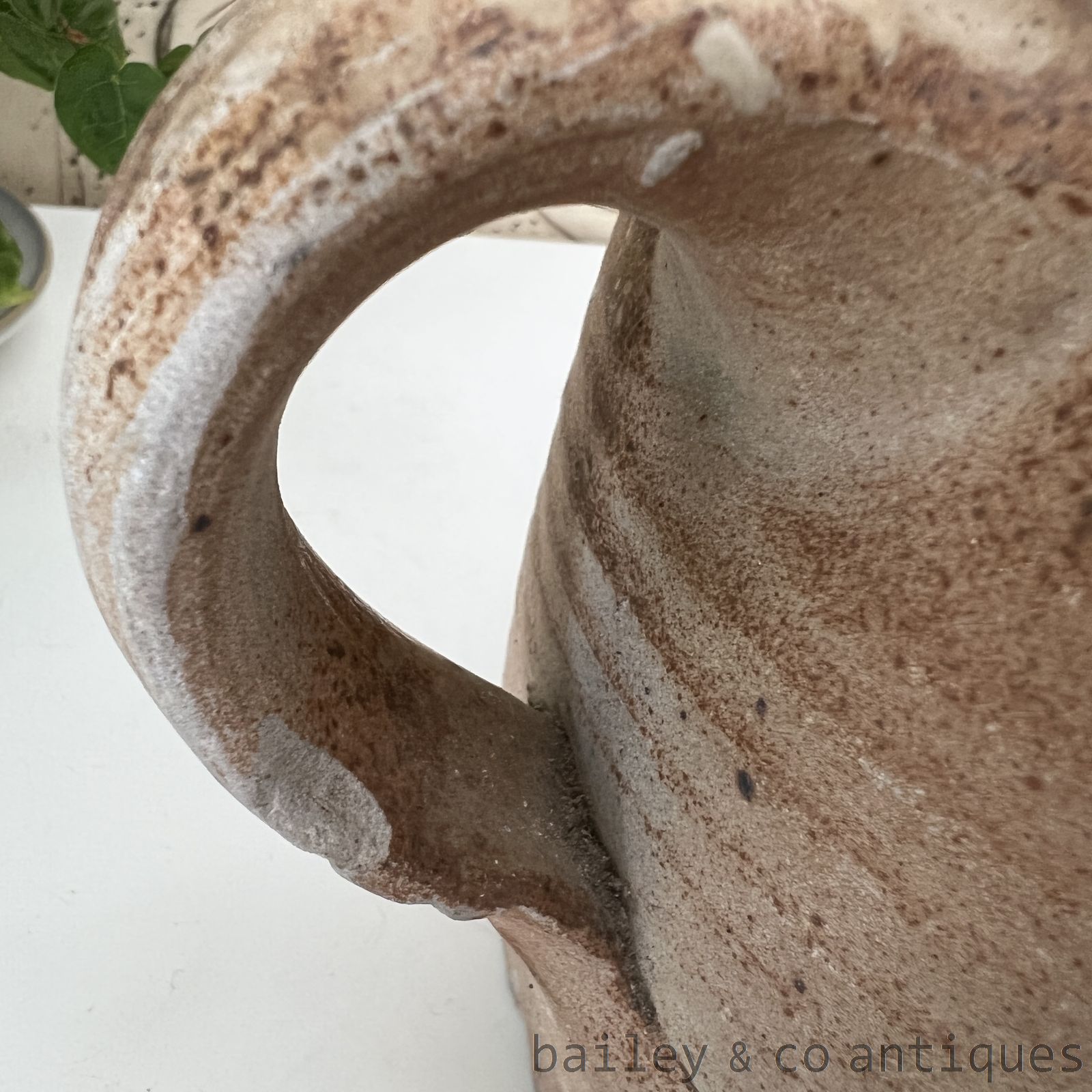 Antique French Rare Earthenware Stoneware Confit Pot - B07723   detail 06